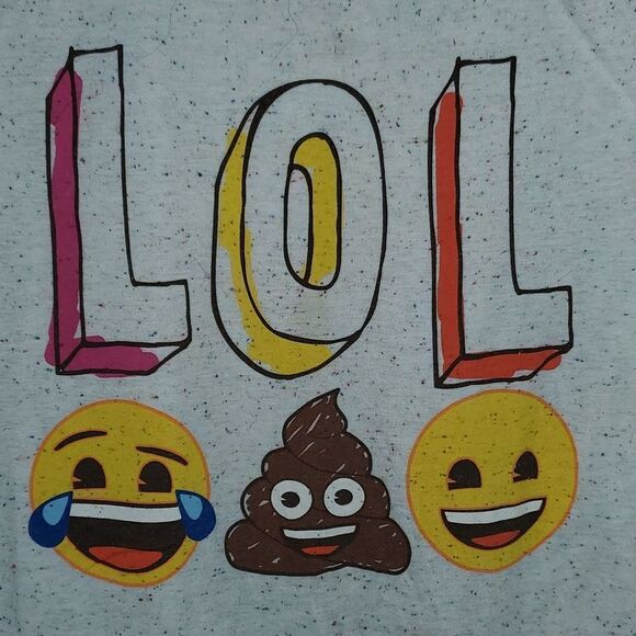 Emoji LOL Poop Happy laughing Nightshirt L - Picture 3 of 7